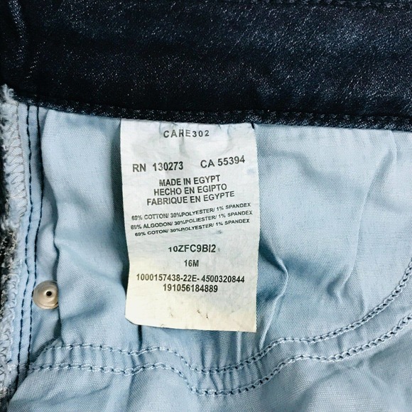 Lee Riders Women's 16M Jeans Indigo Dark Wash Cuffed Crop Distressed NWT N - Picture 3 of 6